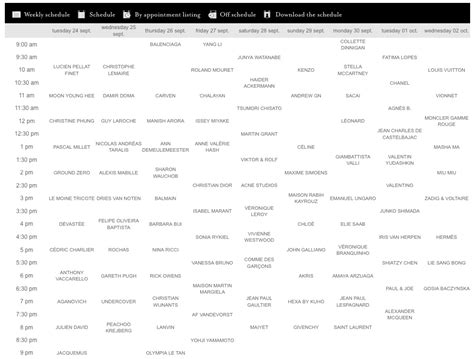 schedule paris fashion week 2020.